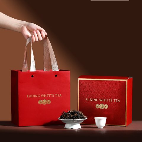 简易盒-福鼎白茶赤红-300克散茶+手提袋+内袋