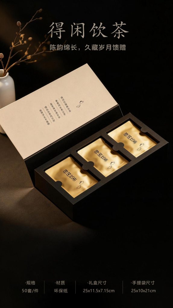 环保盒-得闲饮茶-45片饼干（三卡槽）