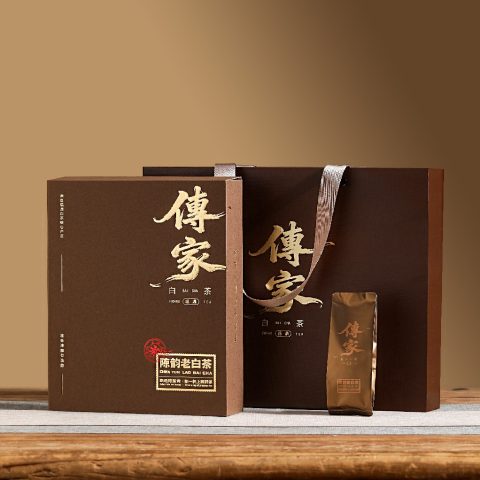 简易盒-传家-30泡+手提袋 27.8*22.5*6cm/特种纸裱600g白卡