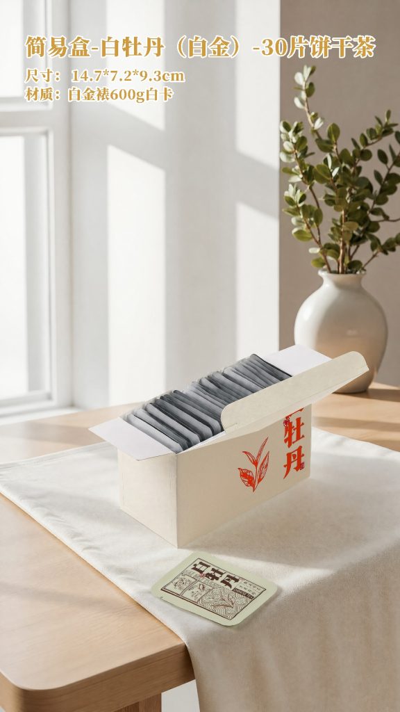 白牡丹·白金｜30片饼干茶礼盒，极简高级感，一眼就心动